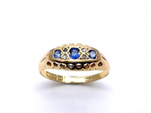 18ct Sapphire & Diamond Ring 1918