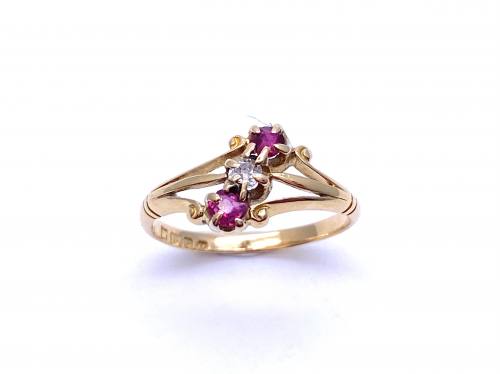 18ct Ruby & Diamond Ring London 1900
