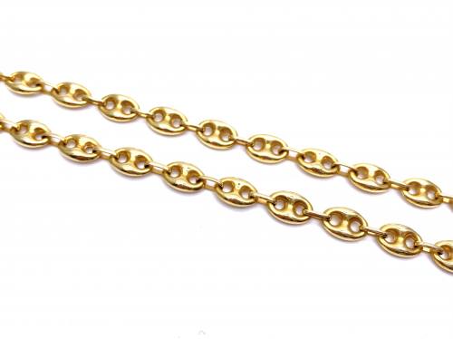18ct Yellow Gold Anchor Chain 22 Inch