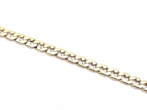 18ct Yellow Gold Curb Bracelet 7 3/4 In