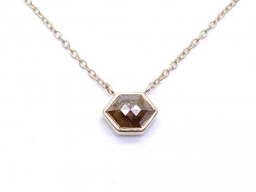 9ct Yellow Gold Diamond Necklet 1.46ct 18 Inch