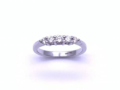 9ct White Gold Diamond 5 Stone Ring