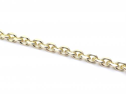 9ct Yellow Gold Angle Filed Trace Bracelet