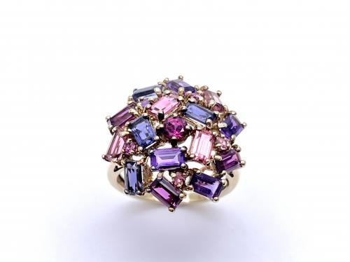 9ct Multi Stone Cluster Ring