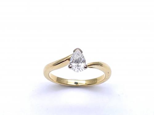 18ct Pear Shaped Diamond Ring