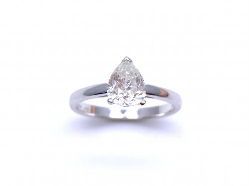 18ct Pear Shaped Diamond Solitaire Ring 1.14ct