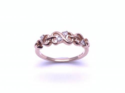 9ct Rose Gold Fancy Diamond Ring