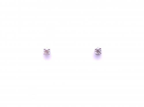 9ct  Diamond Solitaire Stud Earrings