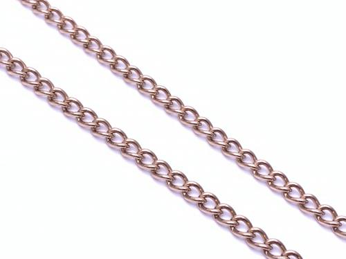 9ct Rose Gold Curb Chain 18 inch