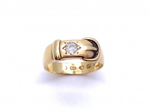 18ct Diamond Buckle Ring London 1910