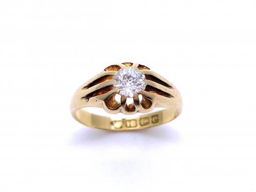 Edwardian 18ct Diamond Solitaire Ring 1904
