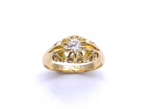 18ct Diamond Solitaire Ring Chester 1910