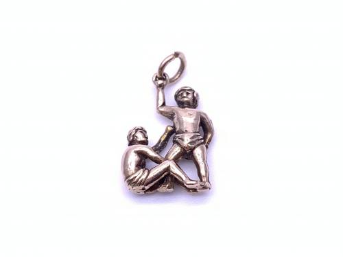 9ct Yellow Gold Wrestlers Charm