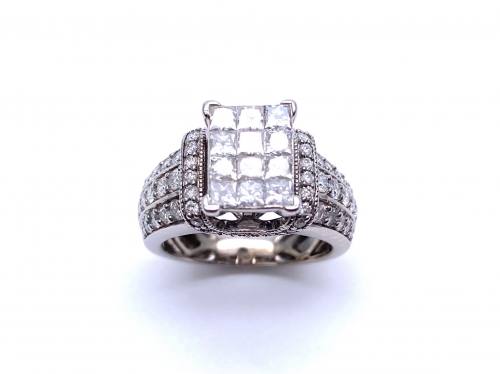 18ct Diamond Cluster Ring 1.50ct