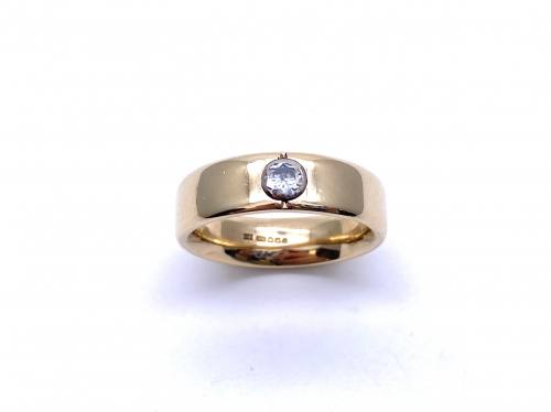 9ct Yellow Gold Diamond Band Est 0.25ct