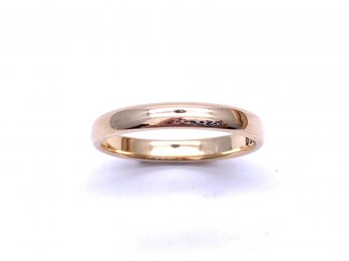 9ct Yellow Gold Wedding Ring 2.5mm