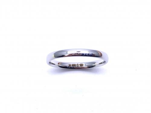 9ct White Gold Slight Court Wedding Ring 2mm