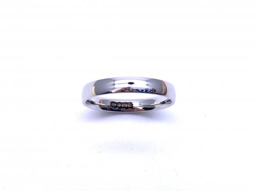 9ct White Gold Slight Court Wedding Ring 3mm