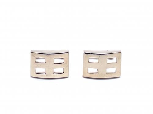 9ct Yellow Gold Geometric Cufflinks