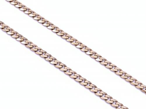 9ct Yellow Gold Flat Curb Chain 16 inch