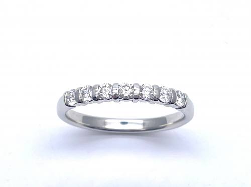 Platinum Diamond 7 Stone Eternity Ring 0.50ct
