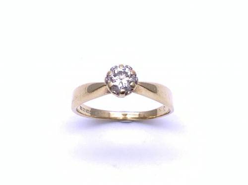 18ct Yellow Gold Diamond Solitaire Ring