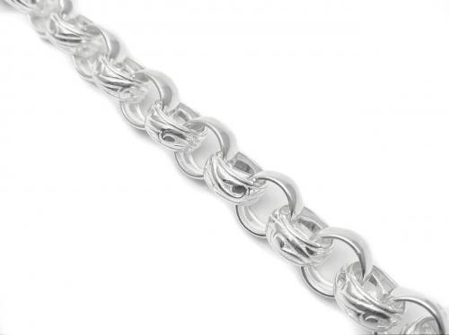 Silver Round Belcher Bracelet