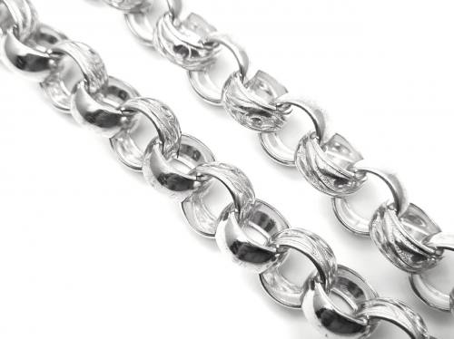 Silver Round Belcher Chain 30 Inch