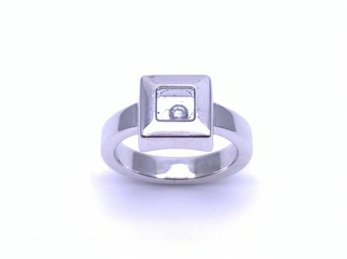 18ct White Gold Diamond Chopard Ring