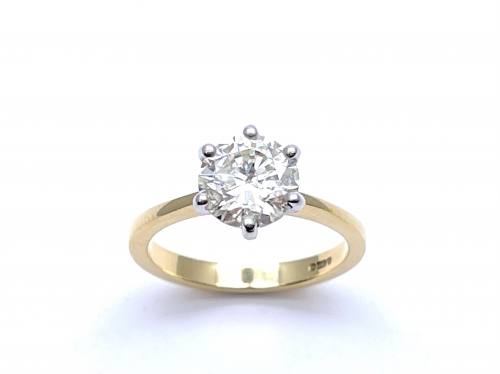 18ct Yellow Gold Diamond Solitaire Ring 1.50ct