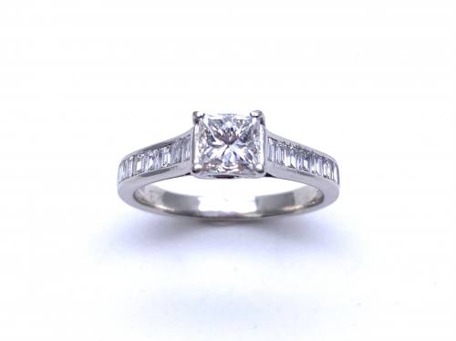 Platinum Solitaire Diamond Ring 0.72ct