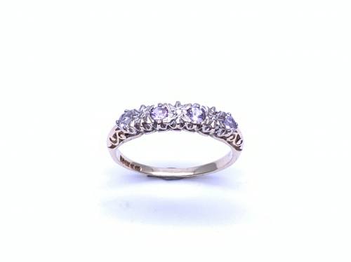 9ct Amethyst & Diamond Eternity Ring