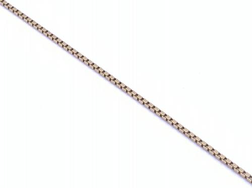 9ct Yellow Gold Box Link Anklet