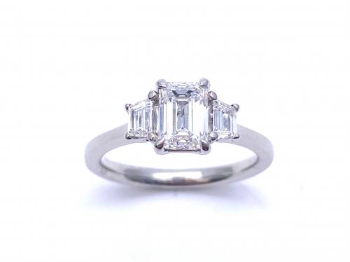 Platinum Diamond 3 Stone Ring 1.01ct