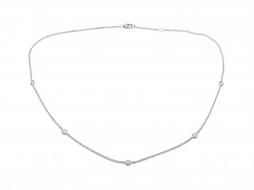 9ct Yellow Gold Diamond Necklet 0.35ct