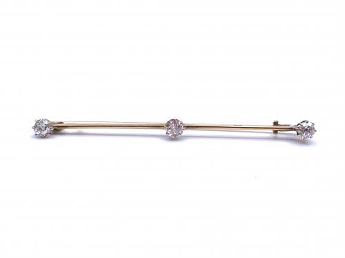 Diamond Bar Brooch