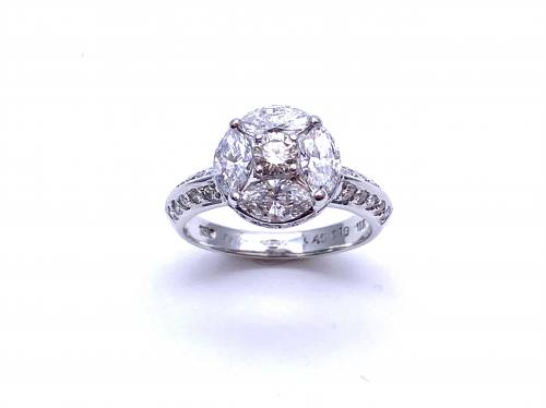 18ct Diamond Cluster Ring Est 1.78ct