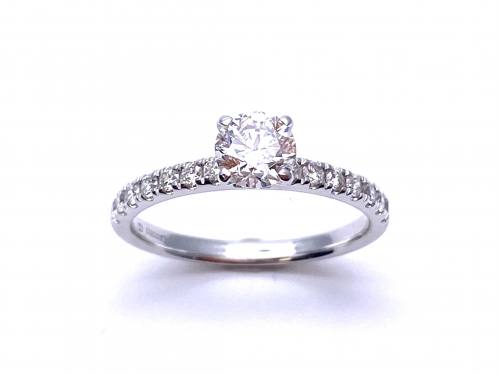 18ct White Gold Solitaire Diamond Ring