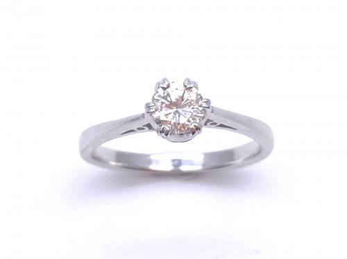 18ct Diamond Solitaire Ring Est 0.38ct