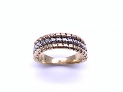 14ct 3 Colour Gold Band Ring