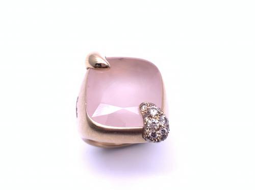 Pomellato Rose Quartz & Diamond Ring