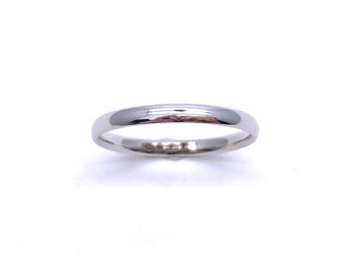 Platinum Slight Court Wedding Ring 2mm