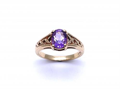 9ct Amethyst Solitaire Ring