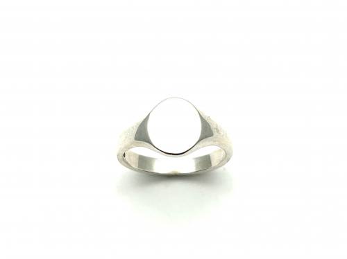 Silver Oval Signet Ring