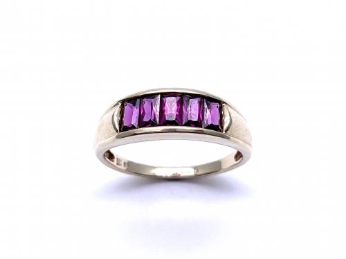 9ct Rhodolite Garnet Eternity Ring