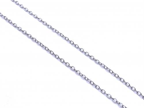 18ct White Gold Fine Belcher Chain