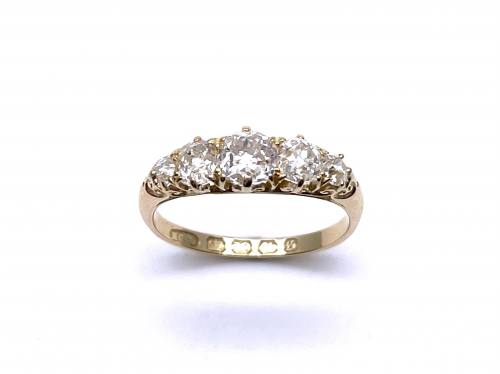 18ct Diamond 5 Stone Ring Birmingham 1892