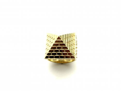 9ct Yellow Gold Pyramid Ring