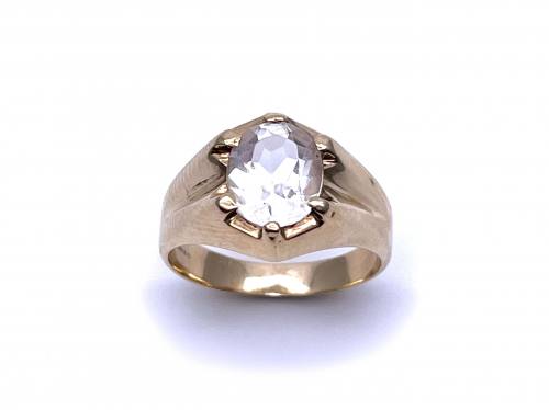 9ct Clear Quartz Solitaire Ring