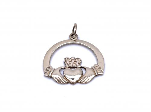 9ct Yellow Gold Claddagh Pendant